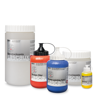 Lascaux Produkte für das wässrige Siebdrucksystem